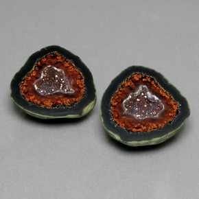 Pedras preciosas de geodo de ágata multicolorido natural de  ct, forma extravagante, opaco