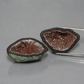 Pedras preciosas de geodo de ágata multicolorido natural de 39,33 ct, forma extravagante, opaco