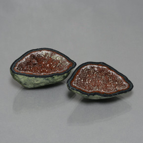 Pedras preciosas de geodo de ágata multicolorido natural de 39,33 ct, forma extravagante, opaco