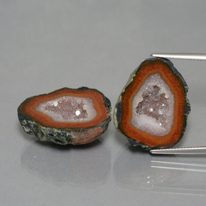 Pedras preciosas de geodo de ágata multicolorido natural de 54,13 ct, forma extravagante, opaco