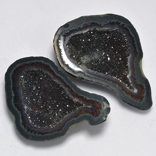 Pedras preciosas de Geodo de ágata Multicolorido natural de 55.13 ct, Forma extravagante, Opaco