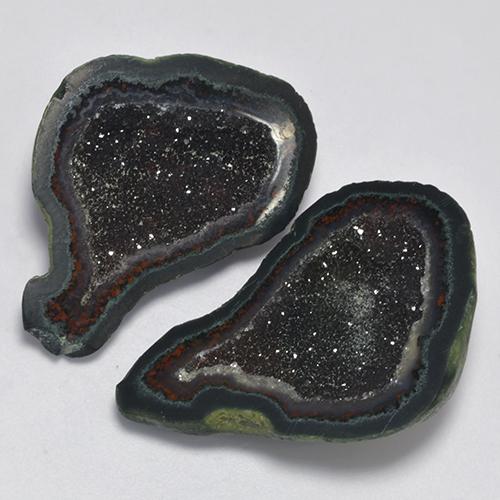 Pedras preciosas de Geodo de ágata Multicolorido natural de 55.13 ct, Forma extravagante, Opaco