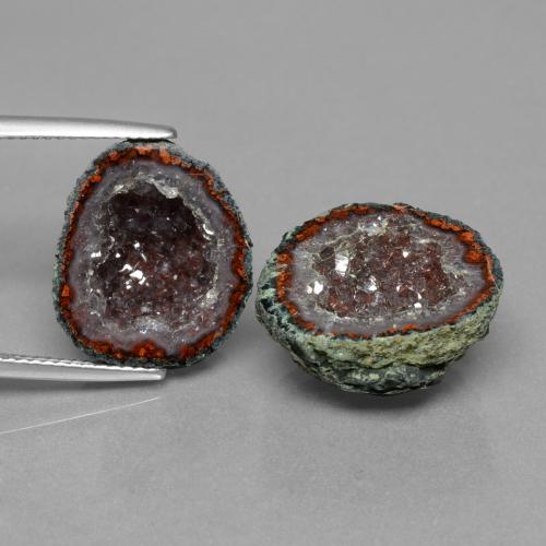 Pedras preciosas de Geodo de Ágata Multicolorido natural de 21,81 ct, Forma extravagante, Opaco