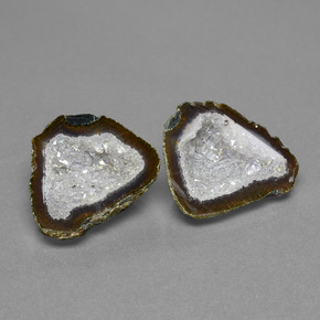 Pedras preciosas de geodo de ágata multicolorido natural de 19,60 ct, forma extravagante, opaco