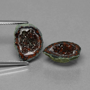 Pedras preciosas de geodo de ágata multicolorido natural de  ct, forma extravagante, opaco