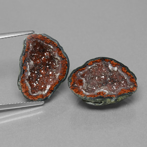 Pedras preciosas de geodo de ágata multicolorido natural de  ct, forma extravagante, opaco
