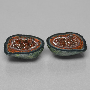 Pedras preciosas de geodo de ágata multicolorido natural de 19,07 ct, forma extravagante, opaco