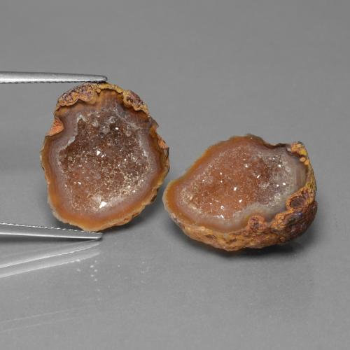 Pedras preciosas de geodo de ágata multicolorido natural de 29,40 ct, forma extravagante, opaco