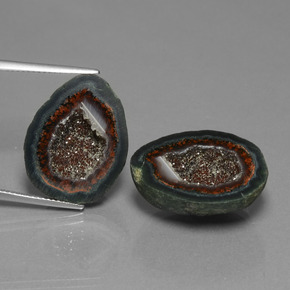 Pedras preciosas de geodo de ágata multicolorido natural de  ct, forma extravagante, opaco