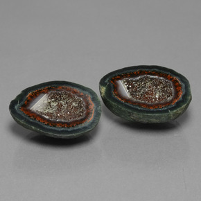 Pedras preciosas de geodo de ágata multicolorido natural de  ct, forma extravagante, opaco
