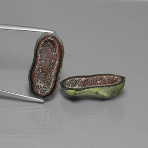 Pedras preciosas de geodo de ágata multicolorido natural de  ct, forma extravagante, opaco