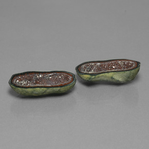 Pedras preciosas de geodo de ágata multicolorido natural de  ct, forma extravagante, opaco