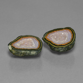 Pedras preciosas de geodo de ágata multicolorido natural de  ct, forma extravagante, opaco