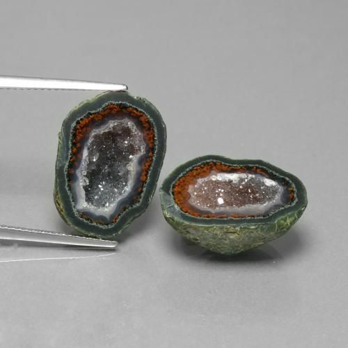 Pedras preciosas de Geodo de ágata Multicolorido natural de 23.55 ct, Forma extravagante, Opaco