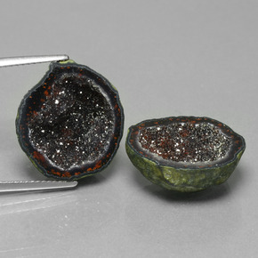 Pedras preciosas de geodo de ágata multicolorido natural de  ct, forma extravagante, opaco
