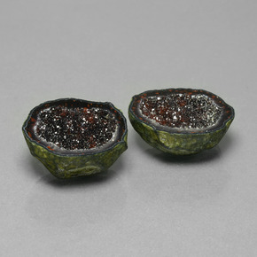 Pedras preciosas de geodo de ágata multicolorido natural de  ct, forma extravagante, opaco