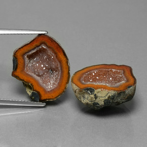 Pedras preciosas de geodo de ágata multicolorido natural de 21,80 ct, forma extravagante, opaco