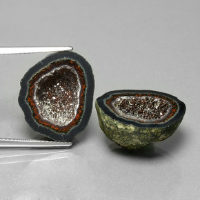 Pedras preciosas de Geodo de ágata Multicolorido natural de 28.74 ct, Forma extravagante, Opaco