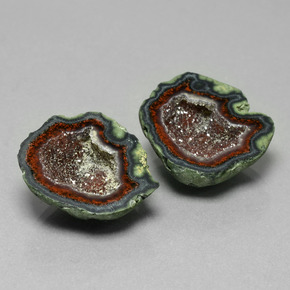 Pedras preciosas de geodo de ágata multicolorido natural de 25,58 ct, forma extravagante, opaco