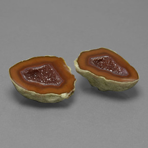 Pedras preciosas de geodo de ágata multicolorido natural de 25,42 ct, forma extravagante, opaco