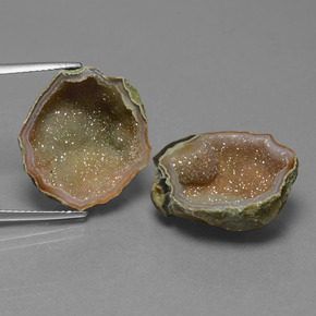 Pedras preciosas de Geodo de ágata Multicolorido natural de 16.50 ct, Forma extravagante, Opaco