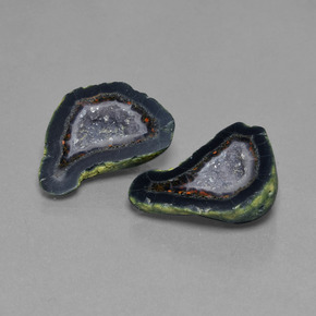 Pedras preciosas de geodo de ágata multicolorido natural de 37,89 ct, forma extravagante, opaco