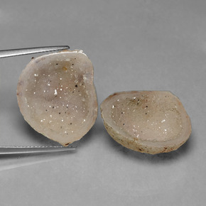 Pedras preciosas de geodo de ágata multicolorido natural de 21,62 ct, forma extravagante, opaco