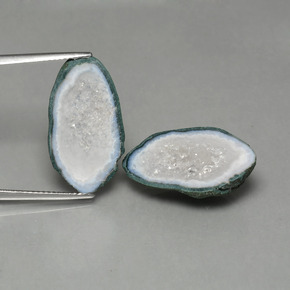 Pedras preciosas de geodo de ágata multicolorido natural de 16,64 ct, forma extravagante, opaco