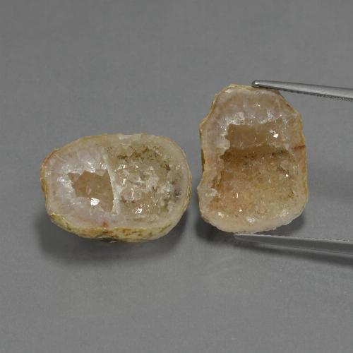 Pedras preciosas de geodo de ágata multicolorido natural de 19,68 ct, forma extravagante, opaco