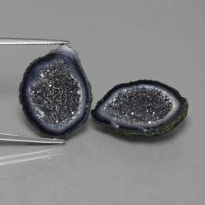 Pedras preciosas de geodo de ágata multicolorido natural de 22,25 ct, forma extravagante, opaco