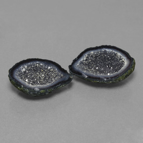 Pedras preciosas de geodo de ágata multicolorido natural de 22,25 ct, forma extravagante, opaco
