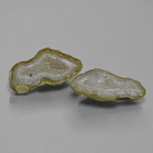 Pedras preciosas de geodo de ágata multicolorido natural de 28,39 ct, forma extravagante, opaco