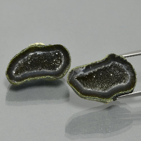 Pedras preciosas de geodo de ágata multicolorido natural de 17,82 ct, forma extravagante, opaco