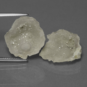 Pedras preciosas de geodo de ágata multicolorido natural de 11,00 ct, forma extravagante, opaco