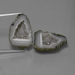 Pedras preciosas de geodo de ágata multicolorido natural de 23,90 ct, forma extravagante, opaco