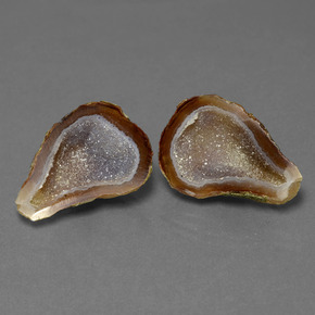 Pedras preciosas de geodo de ágata multicolorido natural de 19,76 ct, forma extravagante, opaco