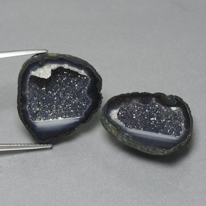 Pedras preciosas de geodo de ágata multicolorido natural de 29,65 ct, forma extravagante, opaco