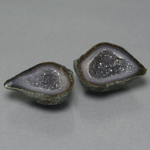 Pedras preciosas de geodo de ágata multicolorido natural de 26,34 ct, forma extravagante, opaco