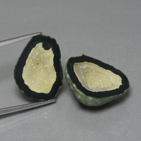 Pedras preciosas de geodo de ágata multicolorido natural de 32,85 ct, forma extravagante, opaco