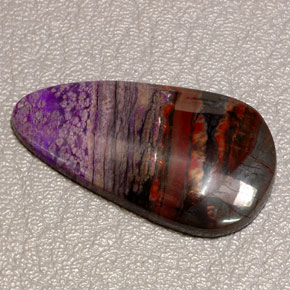 Ágata multicolorido natural 32,06ct, formato de pêra, opaco