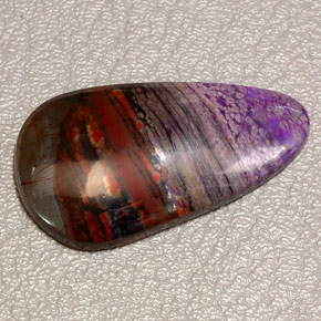 Ágata multicolorido natural 32,06ct, formato de pêra, opaco