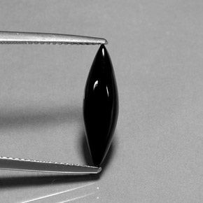Ágata preto natural 2,11ct, marquise, opaco