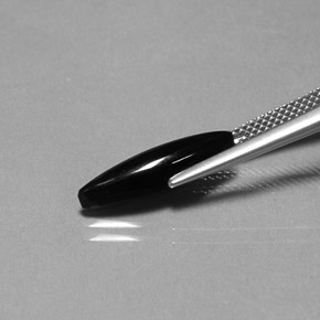 Ágata preto natural 2,11ct, marquise, opaco