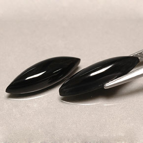 Pedras preciosas de ágata preto natural de  ct, marquise, opaco