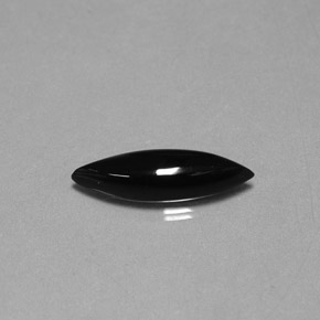 Ágata preto natural 1,69ct, marquise, opaco