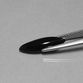 Ágata preto natural 1,69ct, marquise, opaco