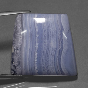 Ágata azul natural 45,76ct, transparente, transparente/translúcido