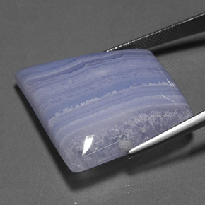 Ágata azul natural 45,76ct, transparente, transparente/translúcido