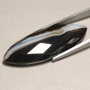 Ágata multicolorido natural 36,30ct, marquise, opaco