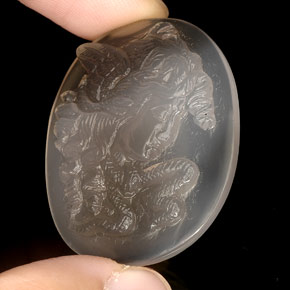 Ágata bicolor natural 34,11ct, transparente, transparente/translúcido